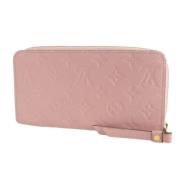 Pre-owned Leather wallets Louis Vuitton Vintage , Pink , Dames