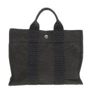 Pre-owned Canvas totes Hermès Vintage , Gray , Dames