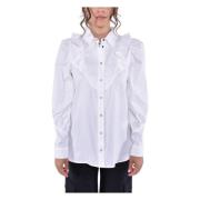 Witte Knoopblouse Max Mara Weekend , White , Dames