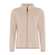 Turtleneck Zipped Cardigan Camel Skovhuus , Brown , Dames