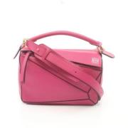 Pre-owned Leather handbags Loewe Pre-owned , Pink , Dames