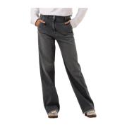 Straight Leg Jeans in Grijs Penn&Ink N.Y , Gray , Dames