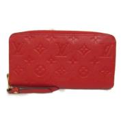 Pre-owned Leather wallets Louis Vuitton Vintage , Red , Dames