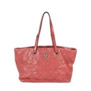 Pre-owned Leather chanel-bags Chanel Vintage , Pink , Dames