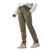 Groene Katoenen Trendy Broek Moscow , Green , Dames