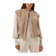 Elegante Zand Gilet voor Vrouwen Nukus , Beige , Dames