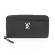 Pre-owned Leather wallets Louis Vuitton Vintage , Black , Dames