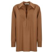 Bruine Lange Mouw Wolmix Shirt Philosophy di Lorenzo Serafini , Brown ...