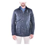 Waxjas met Bikerstijl Barbour , Blue , Heren