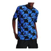 Relaxed Monogram Tee voor Mannen Karl Lagerfeld , Blue , Heren