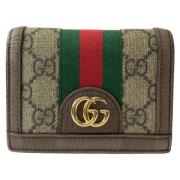 Pre-owned Canvas wallets Gucci Vintage , Beige , Dames