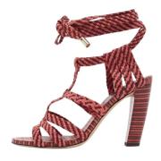 Pre-owned Leather sandals Jimmy Choo Pre-owned , Pink , Dames