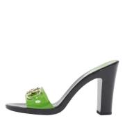 Pre-owned Leather sandals Gucci Vintage , Green , Dames