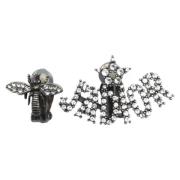 Pre-owned Metal earrings Dior Vintage , Gray , Dames