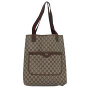 Pre-owned Leather totes Gucci Vintage , Beige , Dames