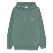 Donkergroene Slogan Hoodie Sweater Drole de Monsieur , Green , Heren