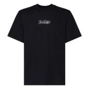 Graffiti Logo Katoenen T-shirt Steenkool Burberry , Black , Heren