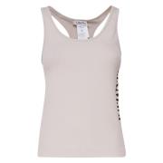 Witte Ronde Hals Top Gemaakt in Italië Max Mara , White , Dames