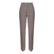 Wollen Hoge Taille Taupe Broek Pinko , Beige , Dames