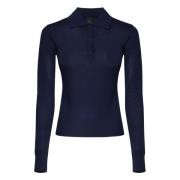 Tricot Sweater Blauw Grijs Lange Mouwen Pinko , Blue , Dames