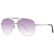 Roségoud Aviator Zonnebril Verlooplens Swarovski , Yellow , Heren