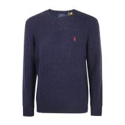 Navy Crew Neck Pullover Sweater Ralph Lauren , Blue , Heren