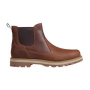 Bruin Leren Rubberen Zool Herenlaarzen Timberland , Brown , Heren