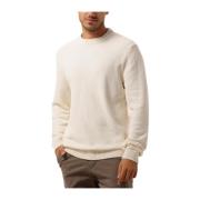 Beige Gebreide Crew Neck Trui Selected Homme , Beige , Heren