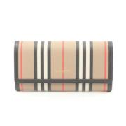 Pre-owned Leather wallets Burberry Vintage , Beige , Dames