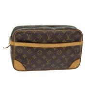 Pre-owned Canvas clutches Louis Vuitton Vintage , Brown , Dames