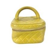 Pre-owned Leather chanel-bags Chanel Vintage , Yellow , Dames