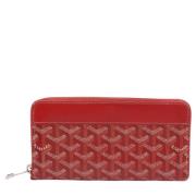 Pre-owned Coated canvas wallets Goyard Vintage , Red , Dames