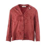 Rode Acetaat Shirt voor Vrouwen Lardini , Red , Dames