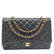 Pre-owned Leather chanel-bags Chanel Vintage , Black , Dames