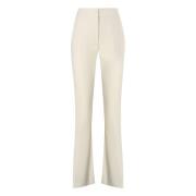 Hoge Taille Wijde Broek Genny , Beige , Dames