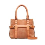 Pre-owned Leather handbags Salvatore Ferragamo Pre-owned , Pink , Dame...