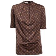 Pre-owned Fabric tops Louis Vuitton Vintage , Brown , Dames