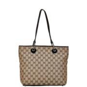 Pre-owned Canvas totes Gucci Vintage , Beige , Dames