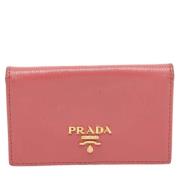 Pre-owned Leather wallets Prada Vintage , Pink , Dames