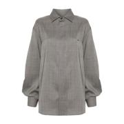 Luxe Wol Shirt Keanu Darkpark , Gray , Dames