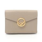 Pre-owned Leather wallets Fendi Vintage , Beige , Dames