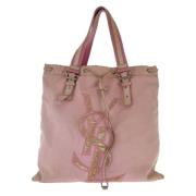 Pre-owned Canvas handbags Yves Saint Laurent Vintage , Pink , Dames