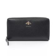 Pre-owned Leather wallets Gucci Vintage , Black , Dames