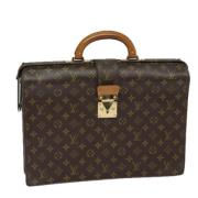 Pre-owned Canvas briefcases Louis Vuitton Vintage , Brown , Dames