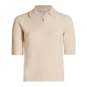 Boucle Polo Shirt Vince , Beige , Dames