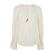 Witte Klassieke Overhemd Chloé , Beige , Dames