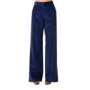 Ribfluwelen Broek - Maat 42, Blauw Topaas Max Mara Weekend , Blue , Da...