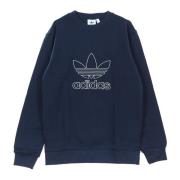 Crewneck Sweatshirt Outline Crew Adidas , Blue , Heren