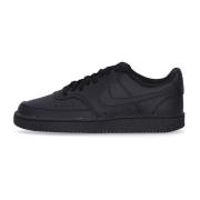 Zwarte lage sneaker met reliëflogo Nike , Black , Heren