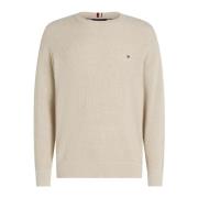 Heren Refined Crew Neck Sweater Tommy Hilfiger , Beige , Heren